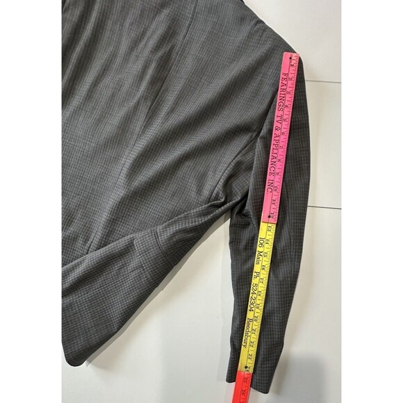 John Varvatos Blazer Sport Coat Men 40L Gray Wool Plaid Jacket Two Button USA - Picture 8 of 16